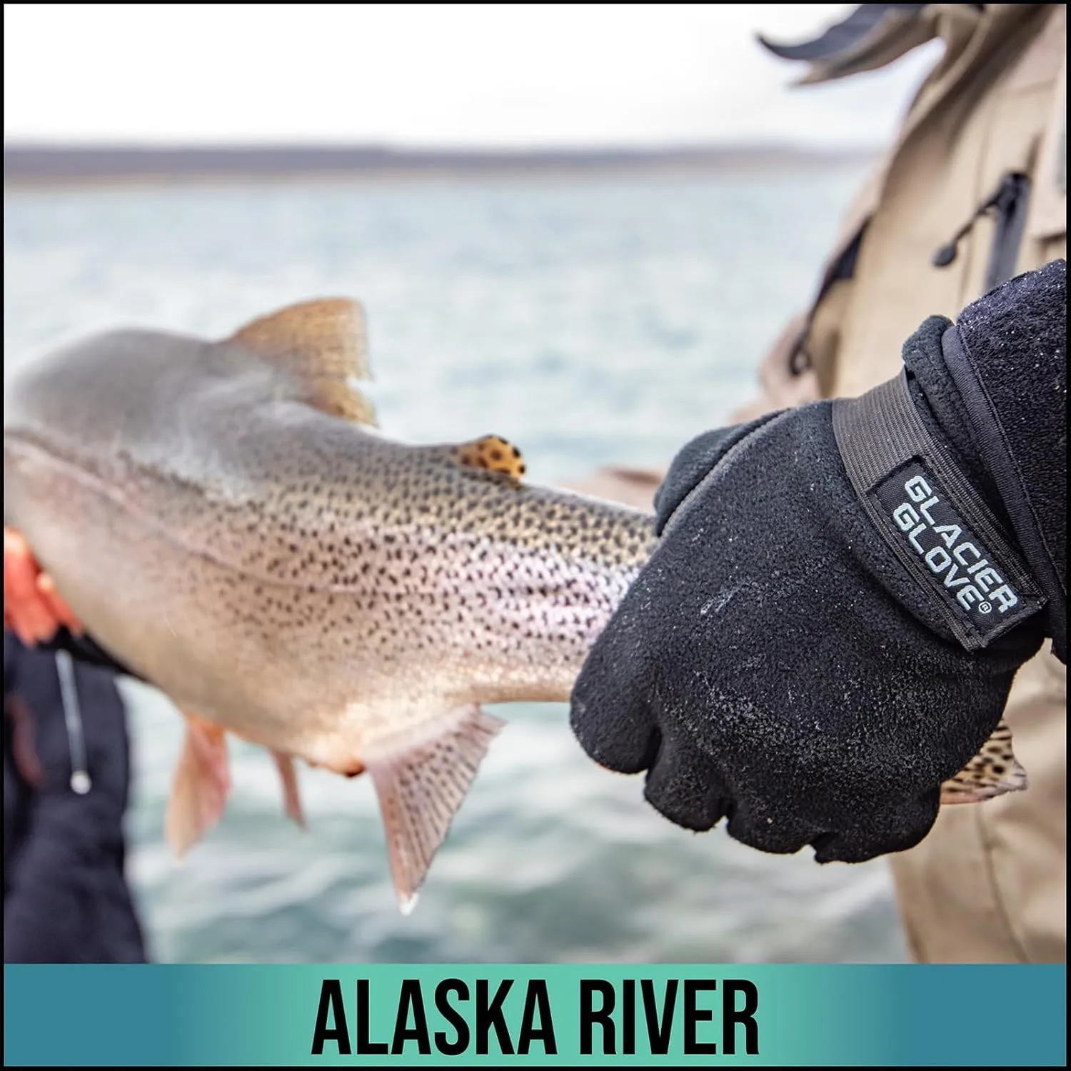 Glacier Glove Unisex Alaska River Fingerless Lightweight Breathable Non-Slip Grip Fishing Gloves with Elasticized Cuffs | for Outdoors, Fly Fishing, Paddling, Hiking