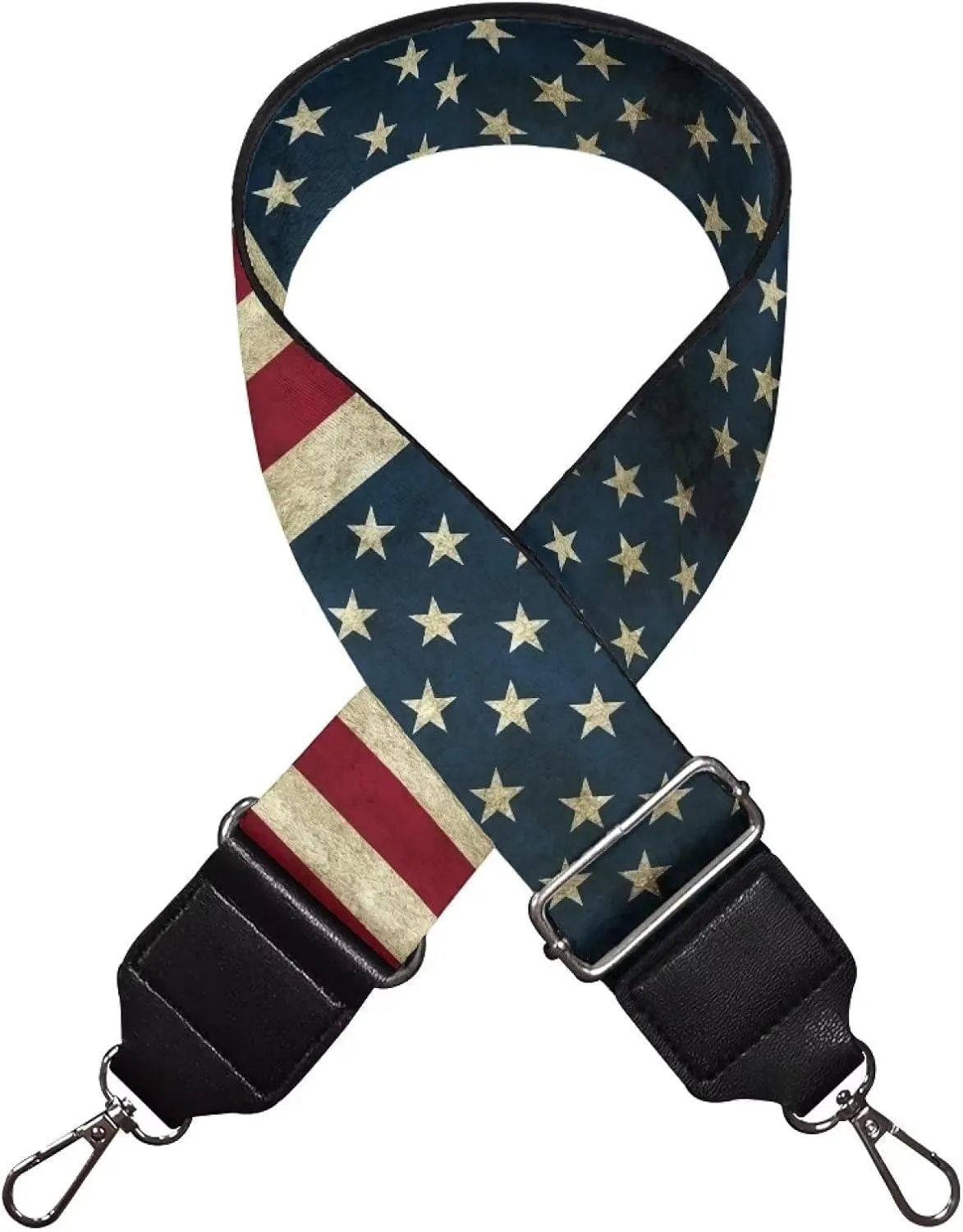 GLENLCWE Vintage American Flag Print Purse Strap Wide Shoulder Strap Adjustable Replacement Belt for Crossbody Canvas Handbag Luggage