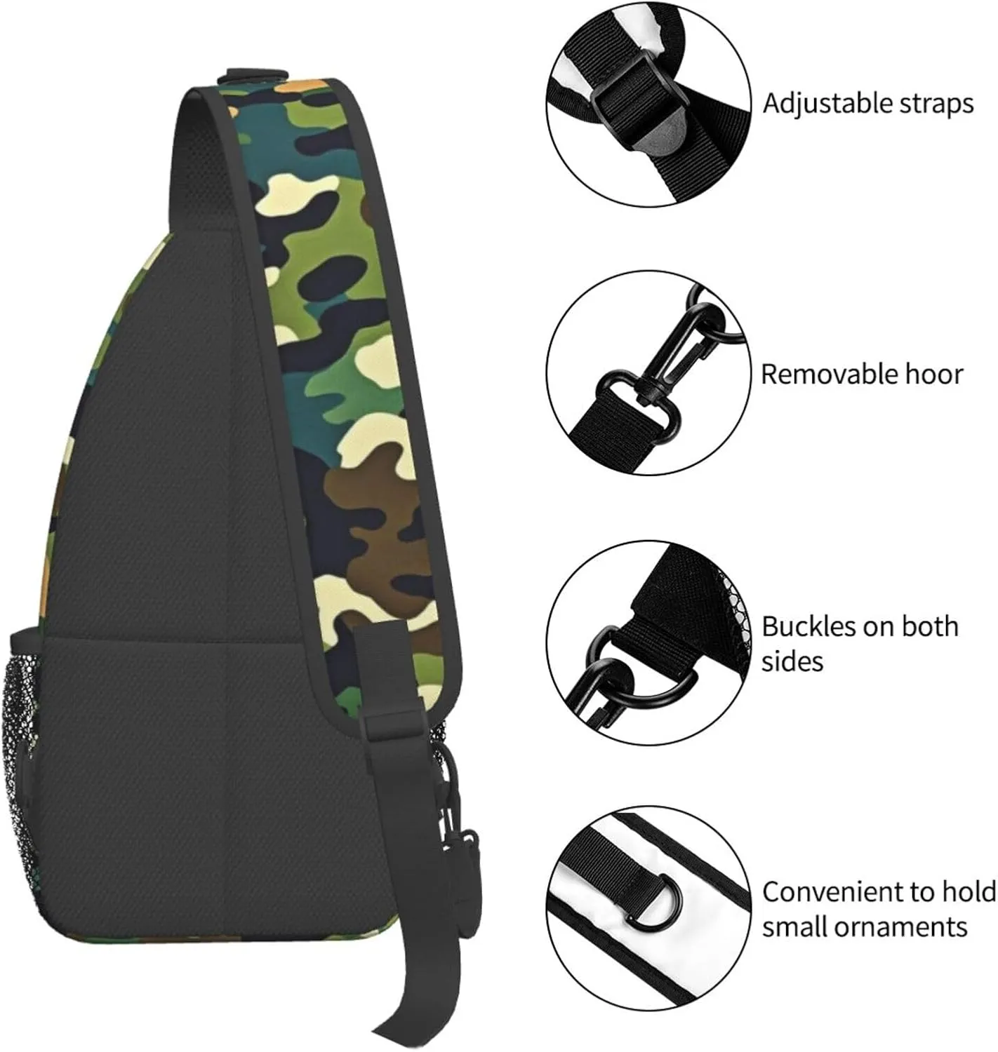 Gold Handprint Starry Sky Crossbody Bags Cross Chest Bag Adjustable Sling Backpack for Women Men