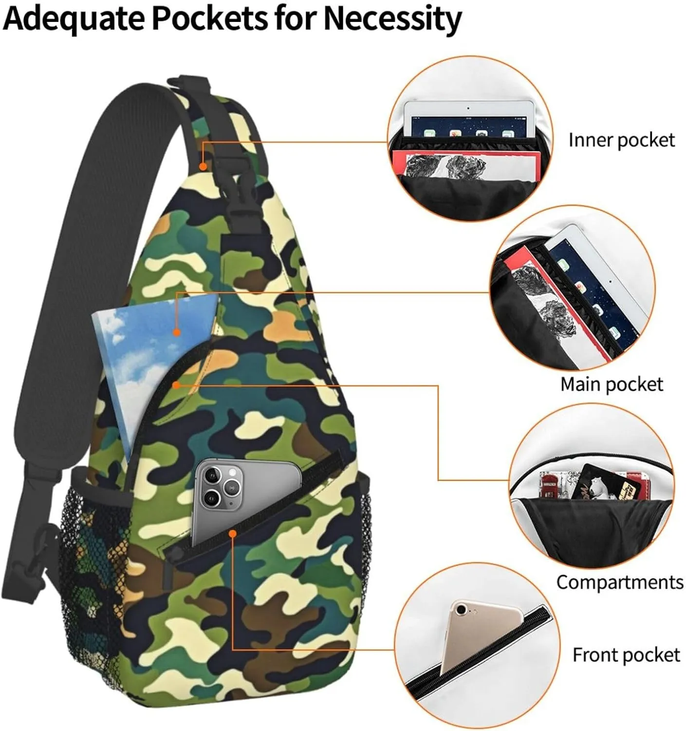 Gold Handprint Starry Sky Crossbody Bags Cross Chest Bag Adjustable Sling Backpack for Women Men