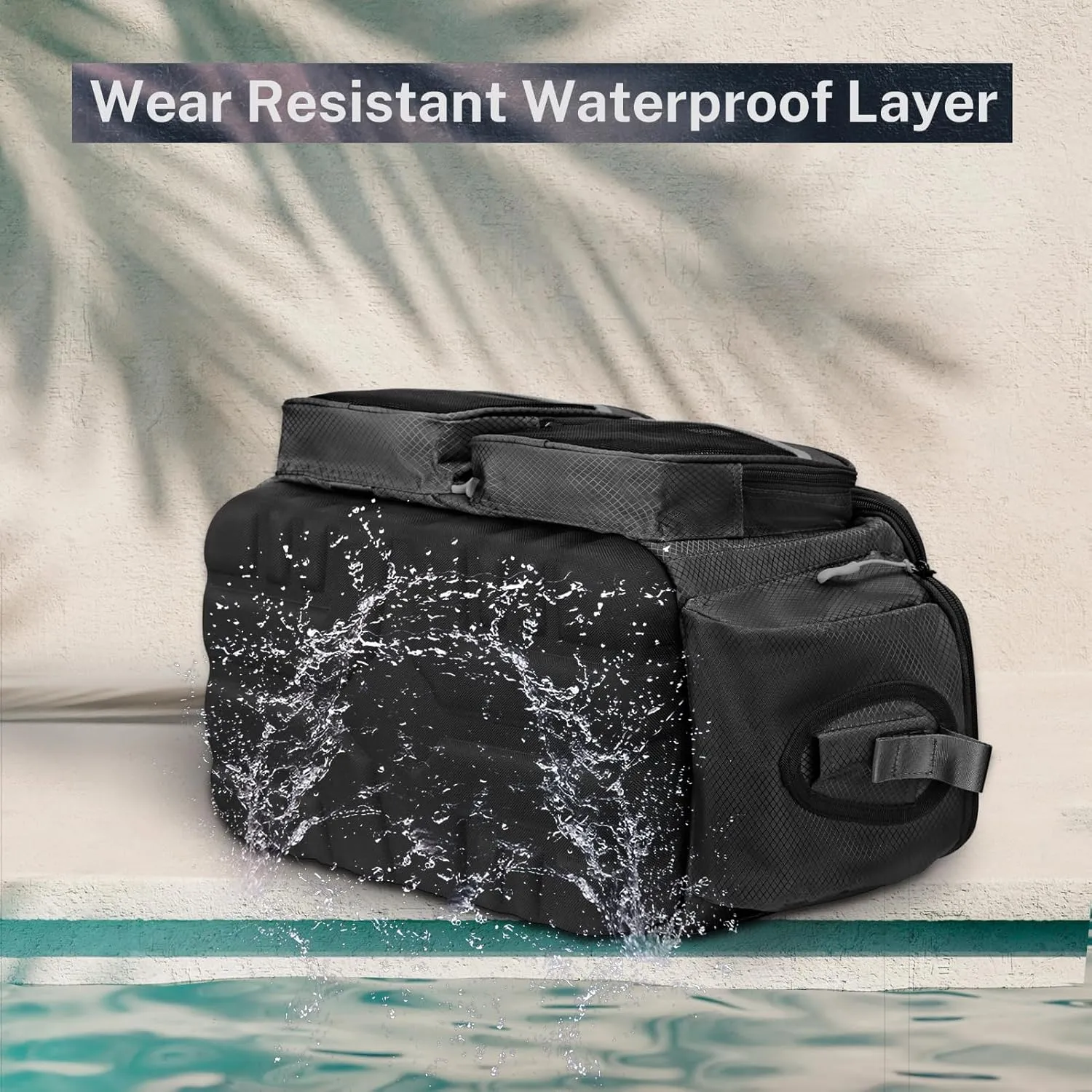 Gonex Fishing Tackle Bag, Water-Resistant Polyester Material Fishing Tackle Storage Bag with Padded Shoulder Strap and Non-Slip Base Suitable for 3600 3700 Tackle Box