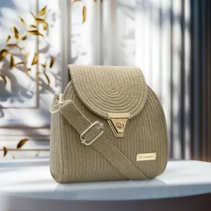 Goodeez Artistic Beige Sling Bag for Women - Unique Design