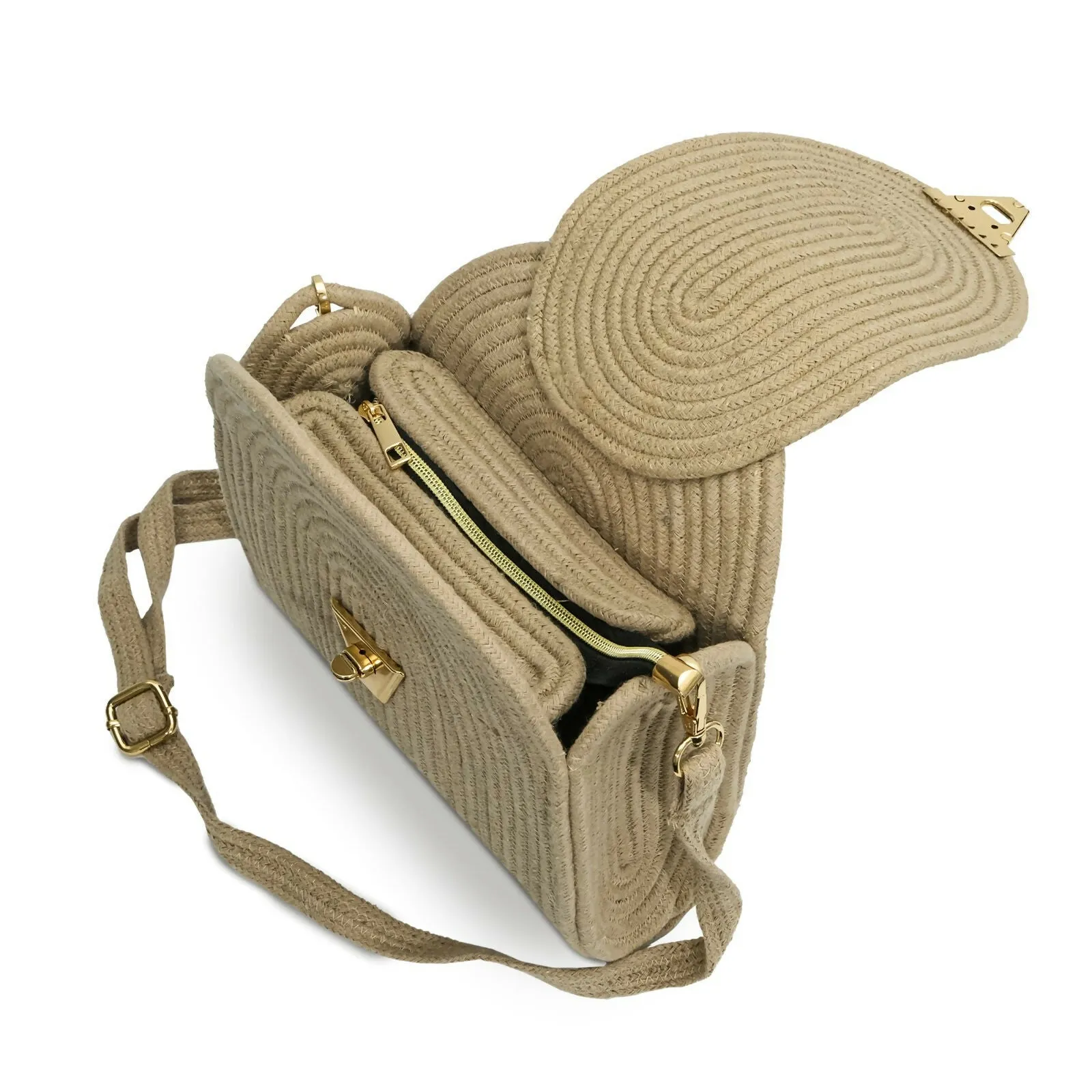 Goodeez Artistic Beige Sling Bag for Women - Unique Design
