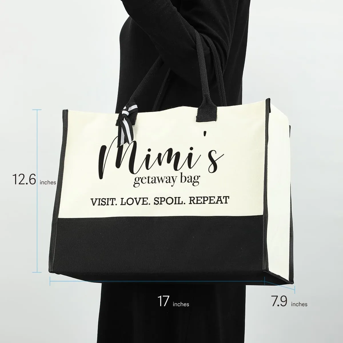 Grandma Gifts Canvas Tote Bag - Birthday & Appreciation Gift for Women Grandmother - Waterproof Beach Bag