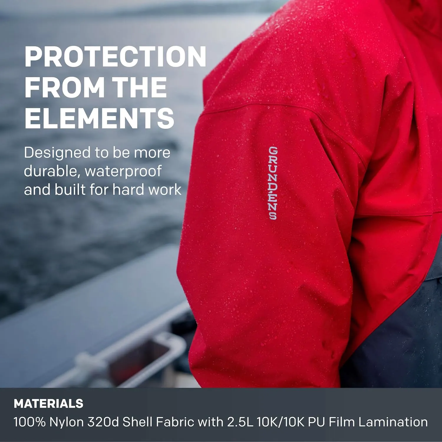 Grundens Men's Full Share Anorak | Durable, Breathable and Waterproof Rain Jacket Designed for Rugged, Heavy-Duty Performance