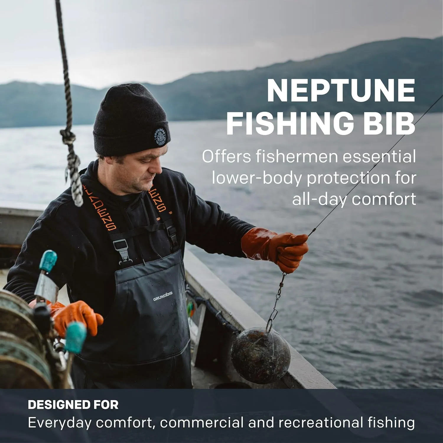 Grundens Men’s Neptune Commercial Fishing Bib Pants | Waterproof, Adjustable