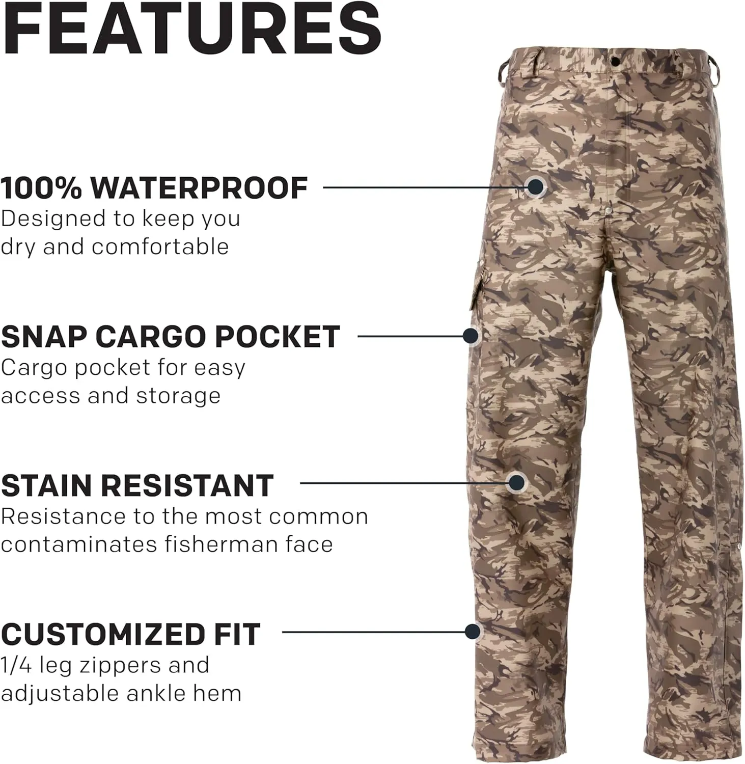 Grundens Men’s Neptune Fishing Pants | Waterproof, Breathable