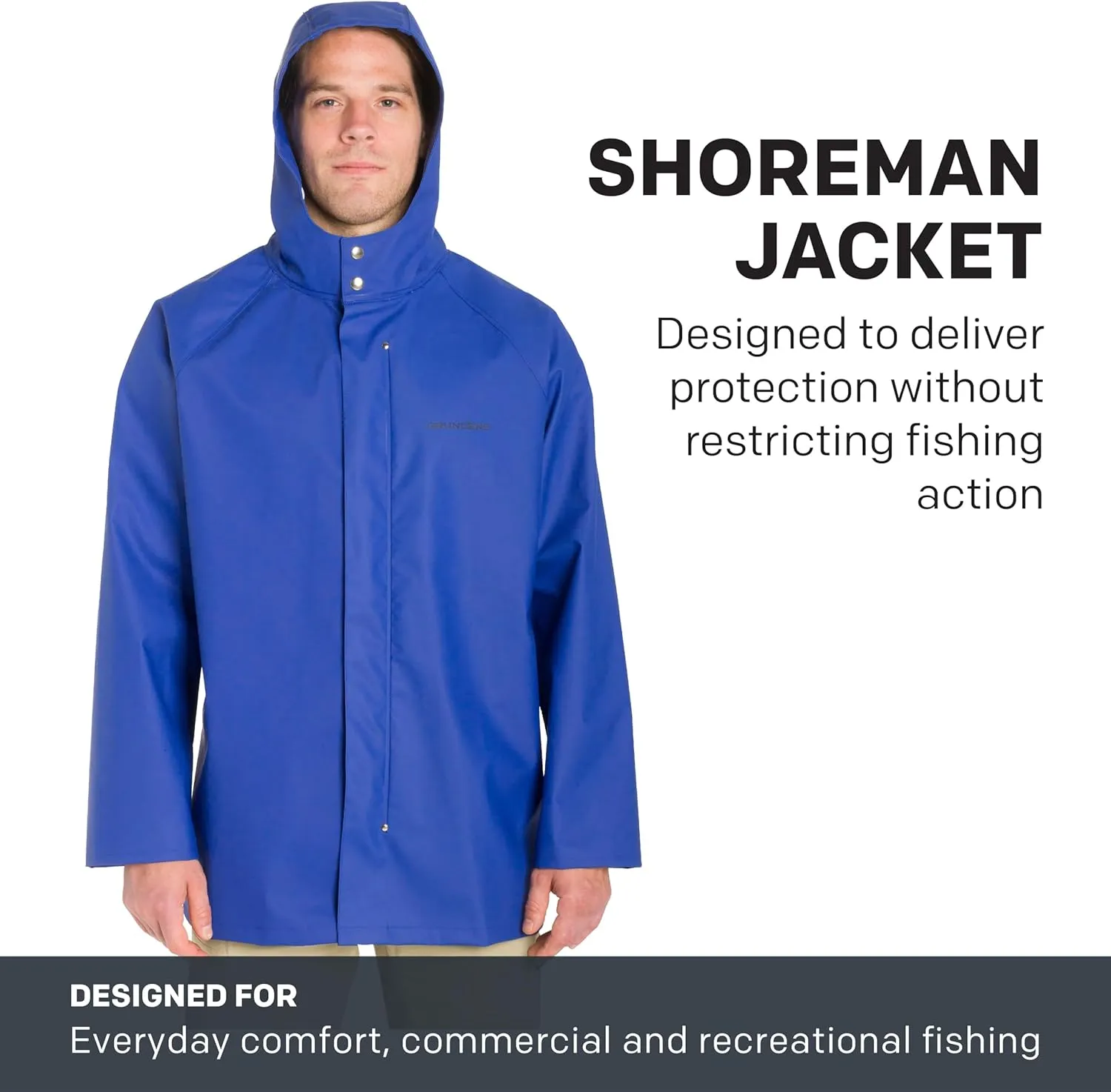 Grundens Men’s Shoreman Jacket | Waterproof, Stain-Resistant Seafood Processing Jacket