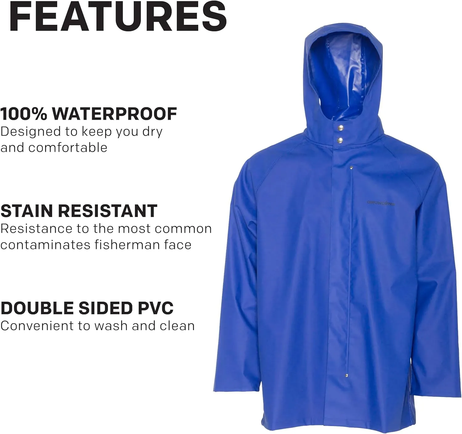 Grundens Men’s Shoreman Jacket | Waterproof, Stain-Resistant Seafood Processing Jacket