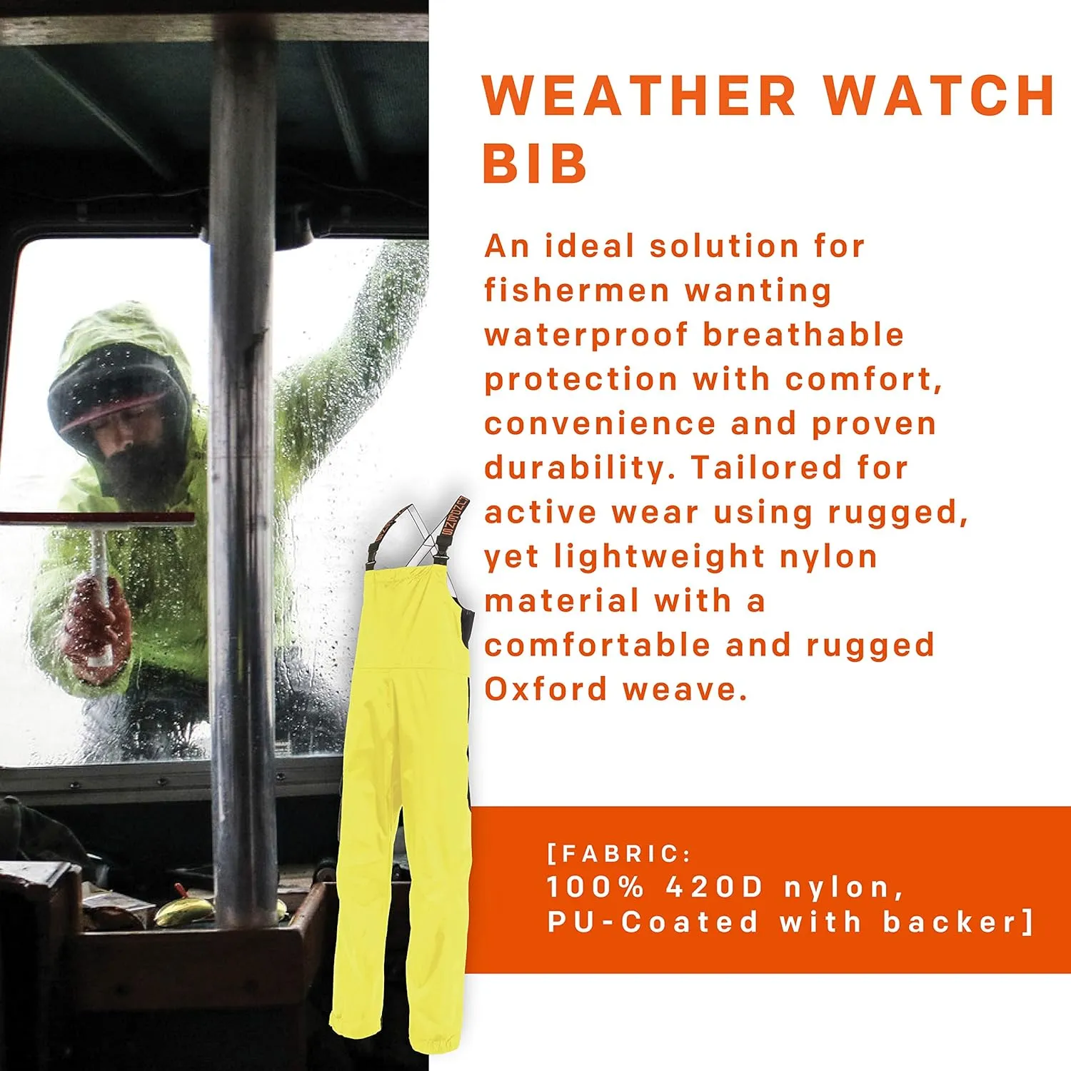 Grundéns Men's Weather Watch Fishing Bib Trouser