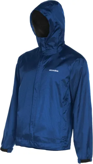Grundéns Men’s Weather Watch Sport Fishing Jacket - Waterproof, Heavy Duty Rain Gear, Breathable, Packable Raincoat With Hood, Glacier Blue, Large