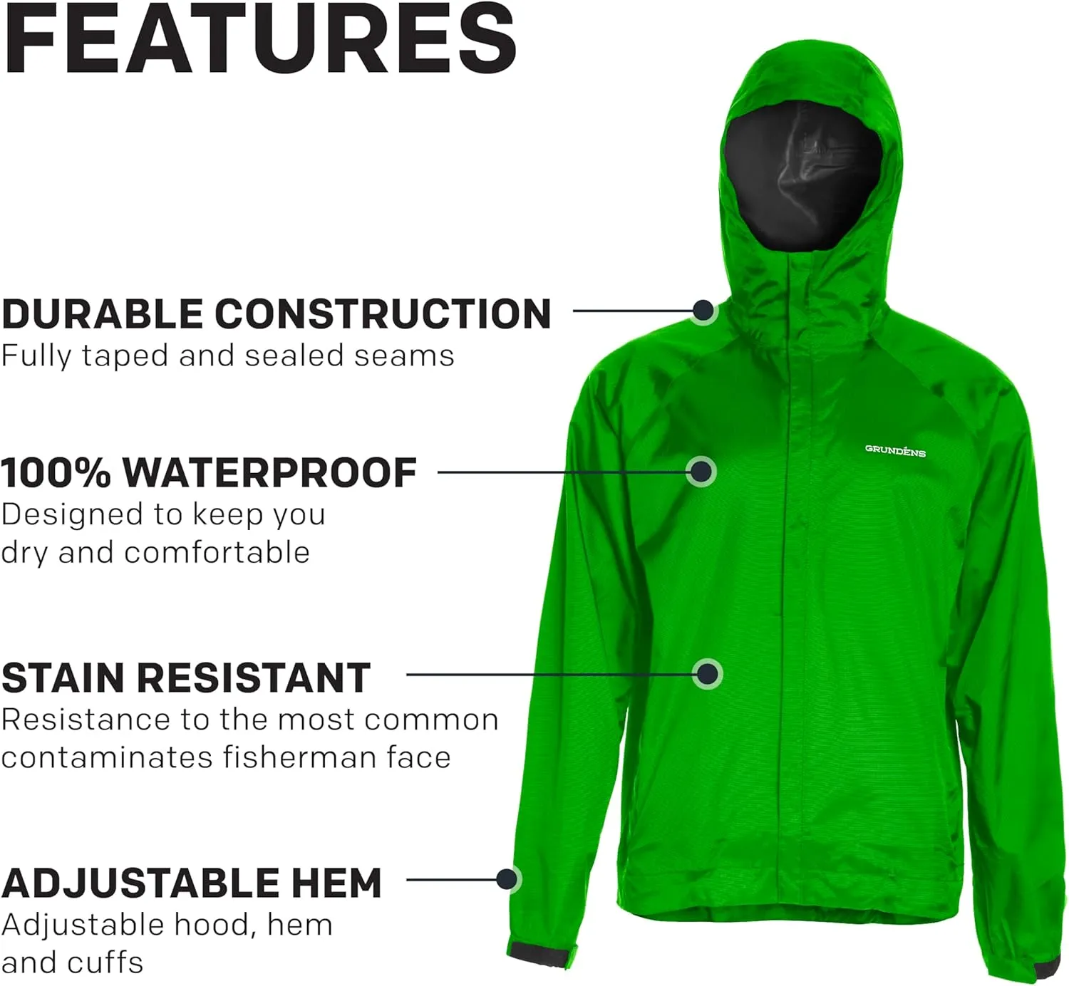 Grundéns Weather Watch Hooded Fishing Jacket