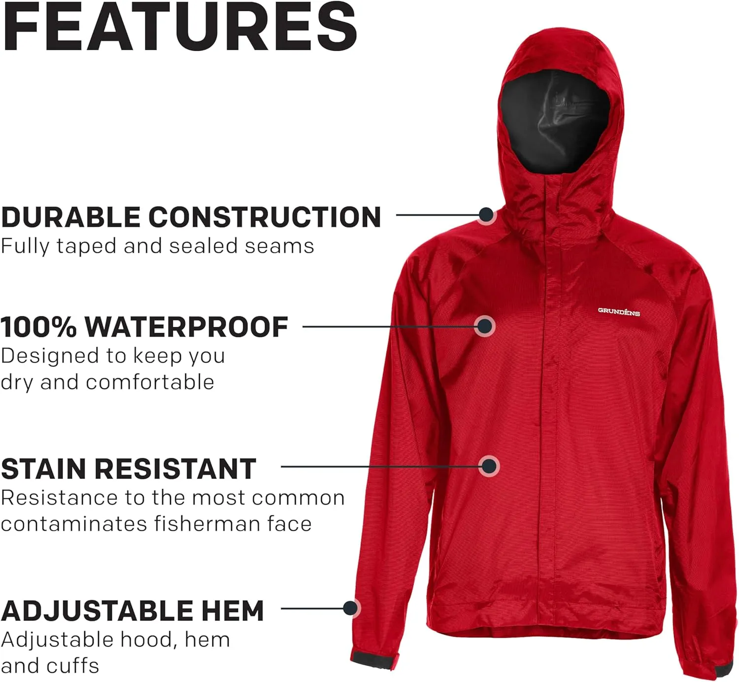 Grundéns Weather Watch Hooded Fishing Jacket