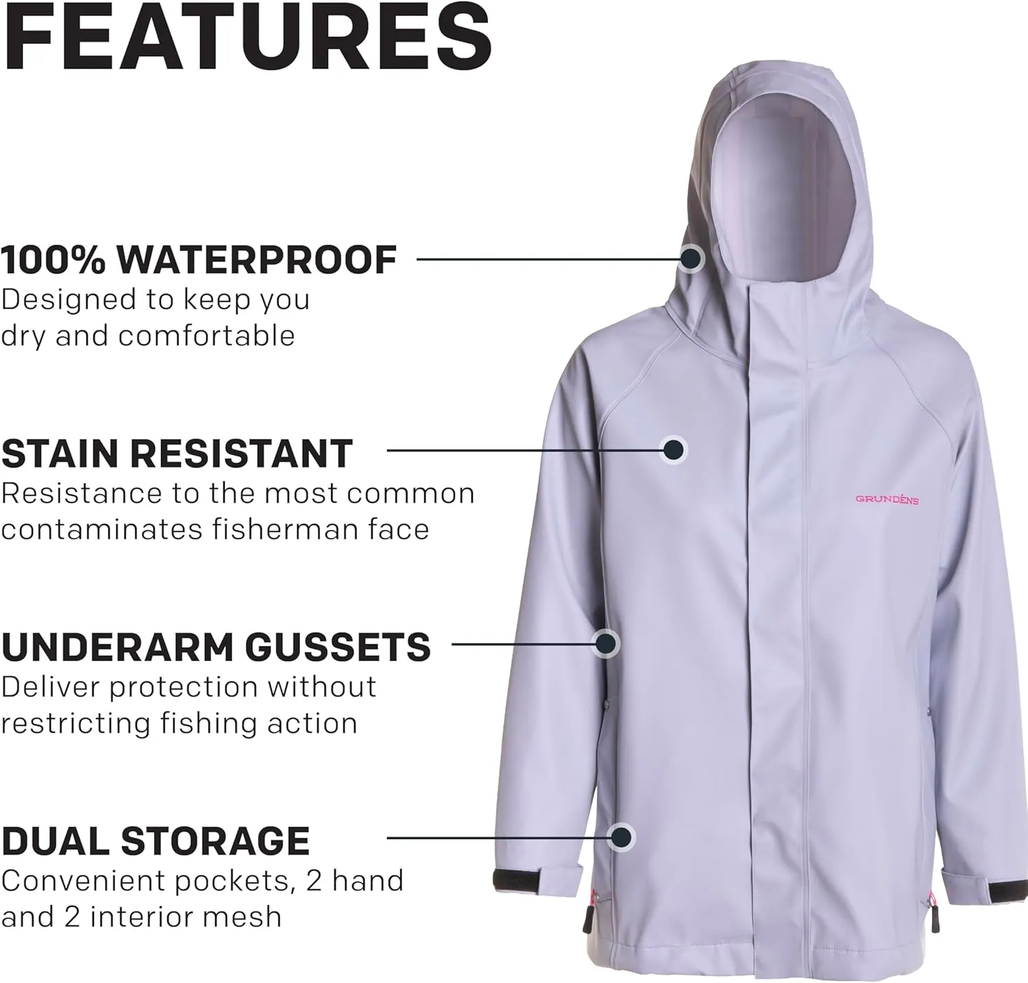 Grundéns Women’s Neptune Commercial Fishing Jacket | Waterproof, Adjustable