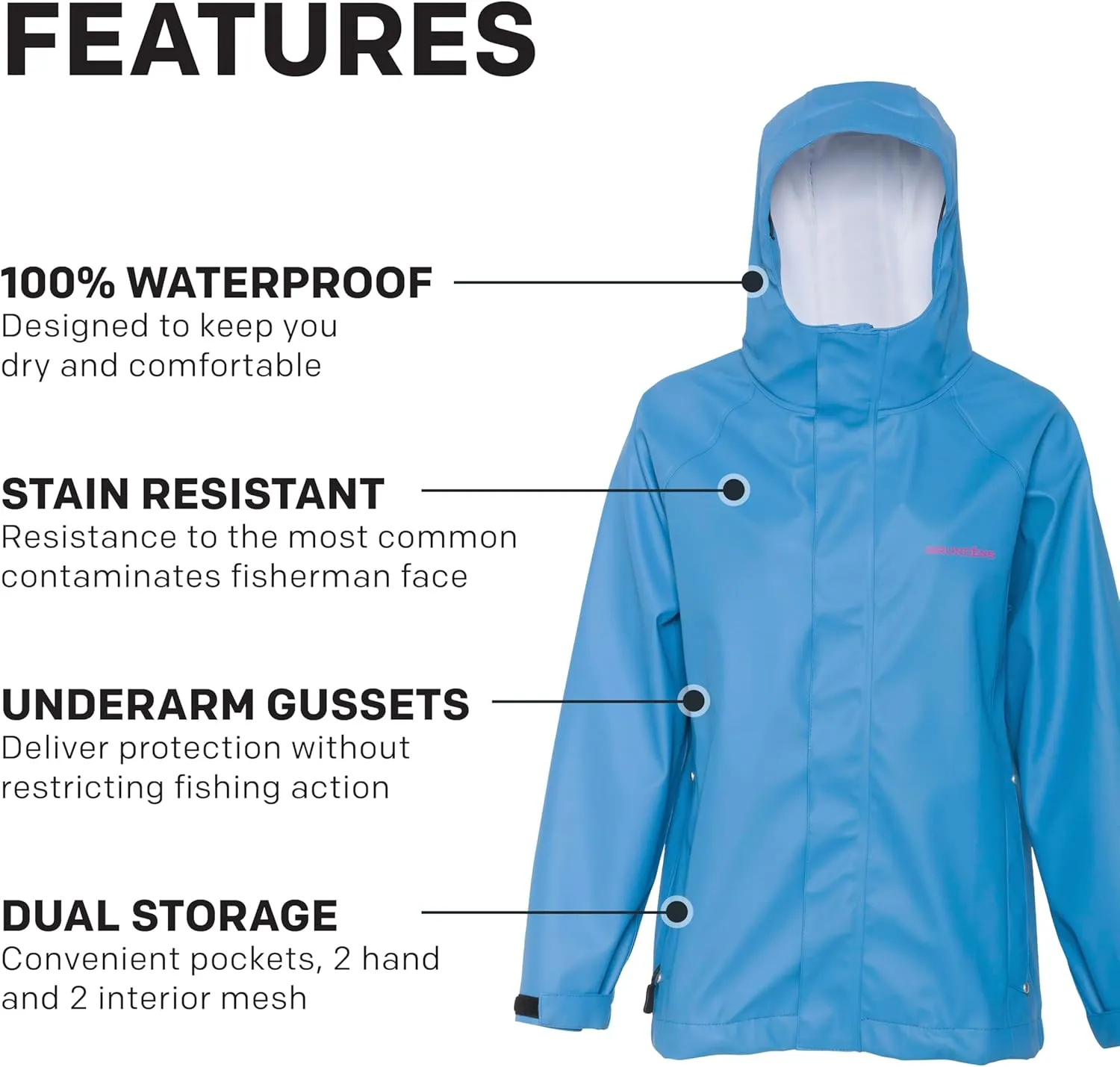 Grundéns Women’s Neptune Commercial Fishing Jacket | Waterproof, Adjustable