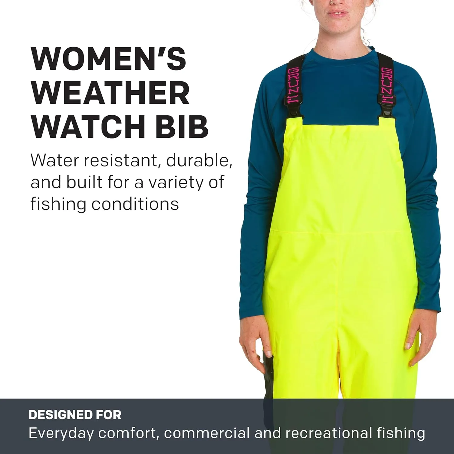 Grundéns Women's Weather Watch Bib | Updated | Waterproof, Stain-Resistant