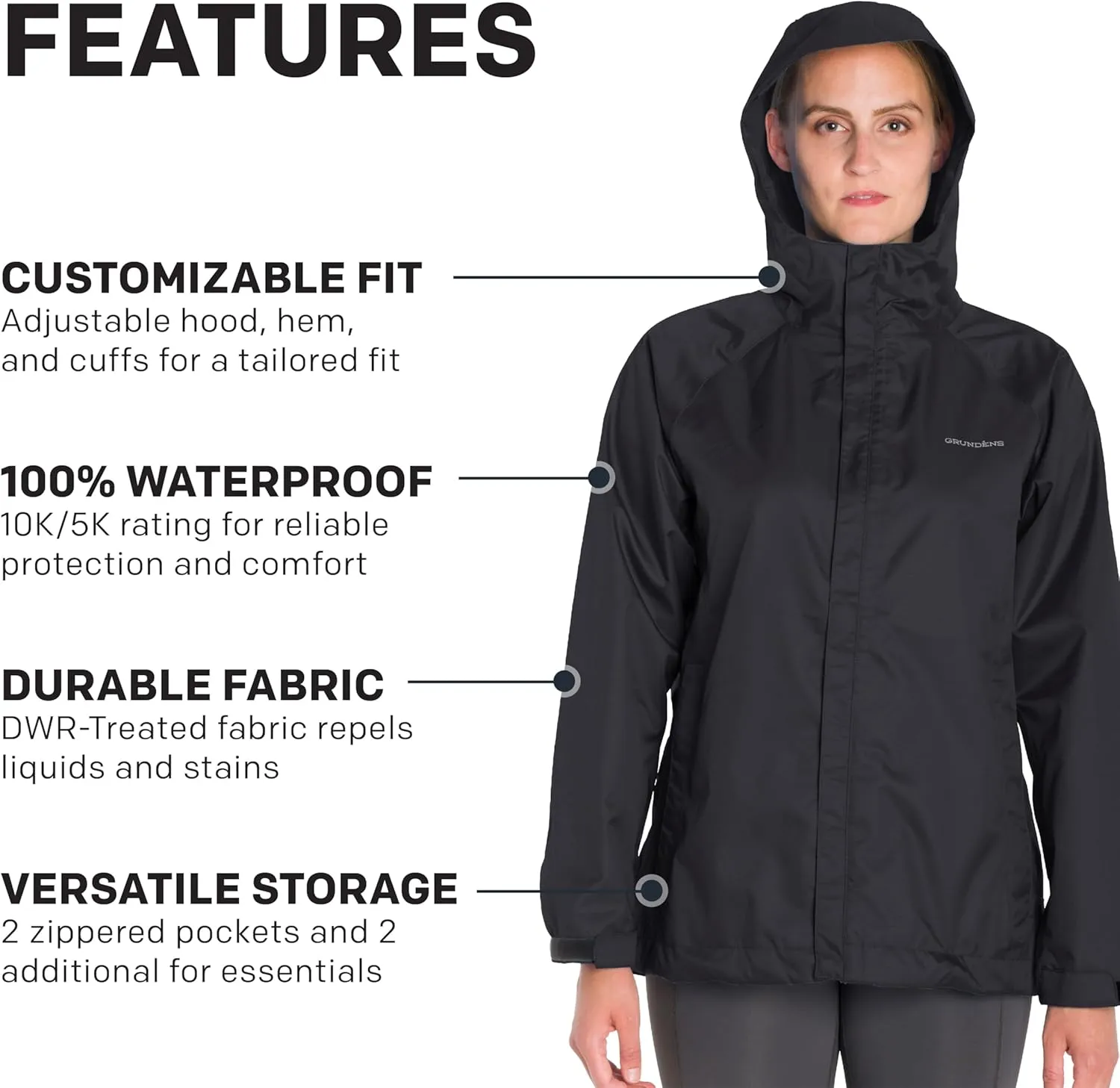 Grundéns Women’s Weather Watch Hooded Fishing Jacket | Waterproof, Stain-Resistant