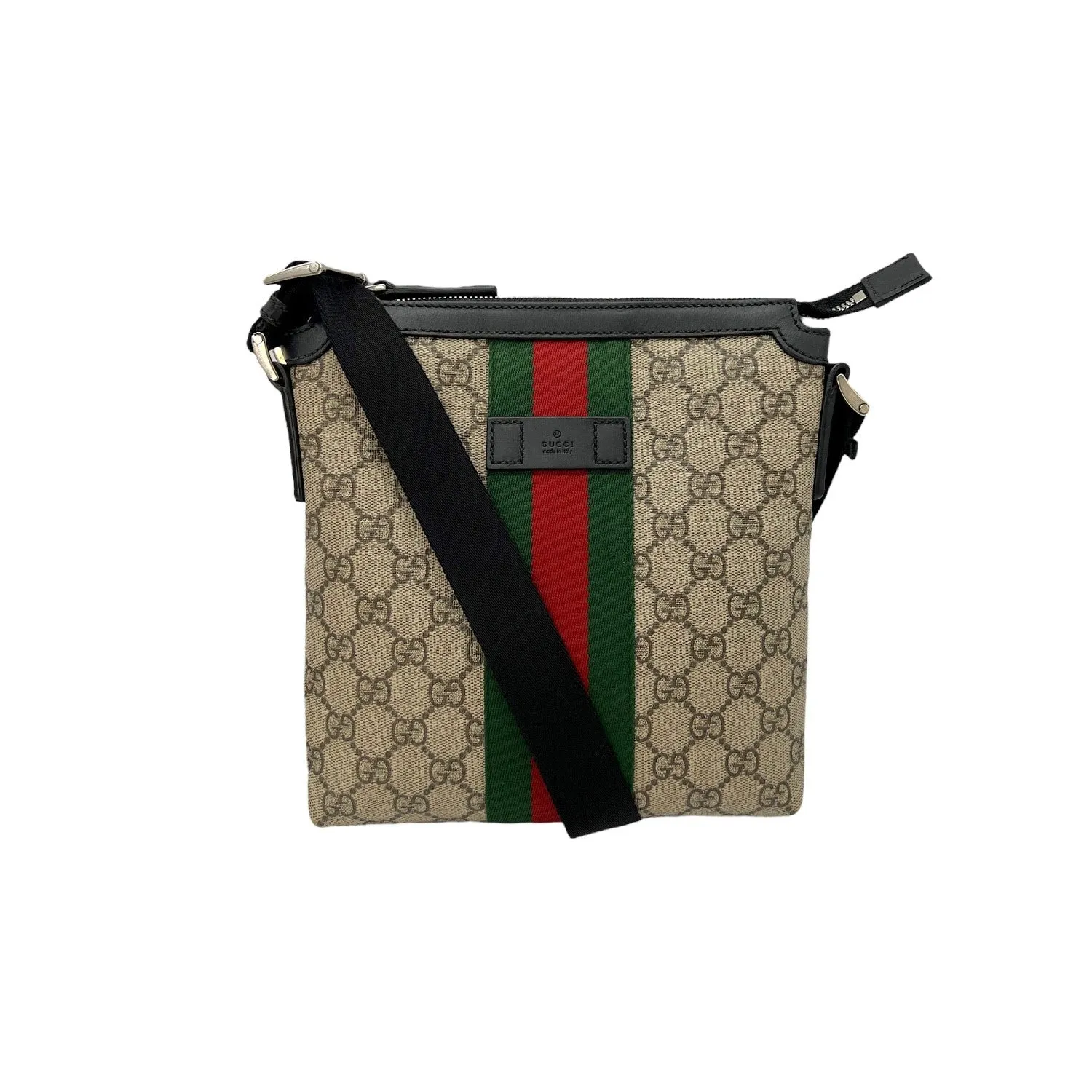 Gucci GG Web Cutting-edge software Messenger Canvas Bag Touch-sensitive