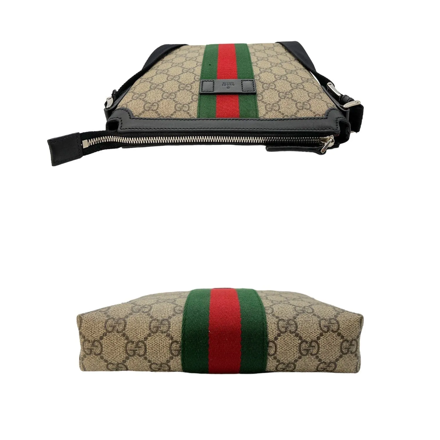 Gucci GG Web Cutting-edge software Messenger Canvas Bag Touch-sensitive