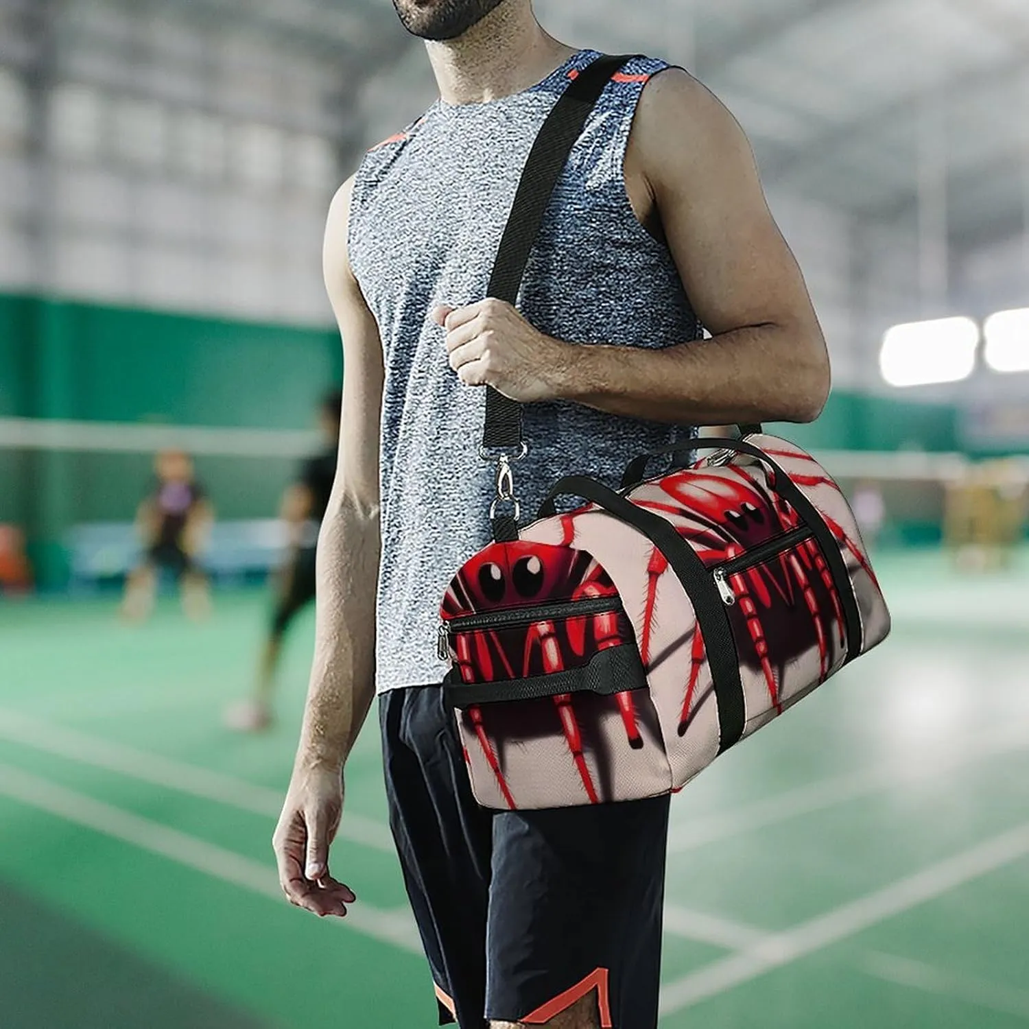 Gym Bag Adorable Animal Duffel Bag for Men Women Overnight Bag with Shoe Compartment Workout Bags