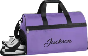Gym-Bag for Women Purple Duffel-Bag Luggage Bag with-Shoe-Storage Large Weekender Carry on Bags Custom-Travel-Bag for Women