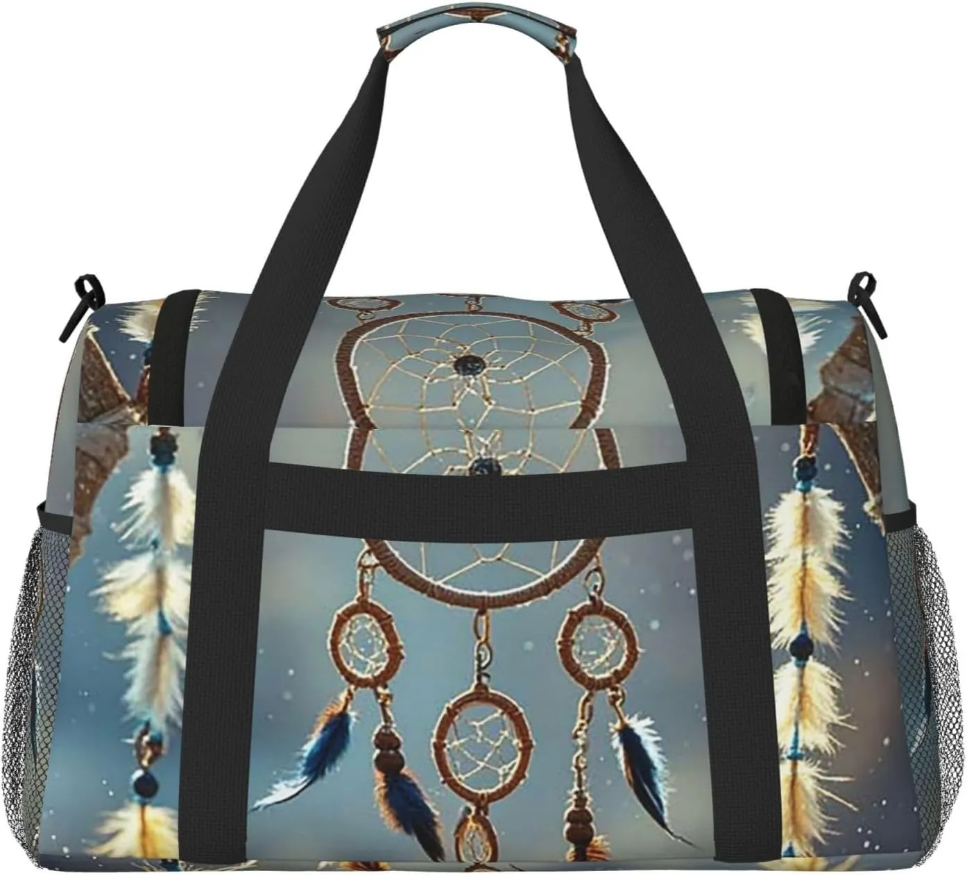 Gym Bag Native American Dream Catcher3 Duffel Bag for Men Women Travel Overnight Bag with Shoe Compartment Workout Bags