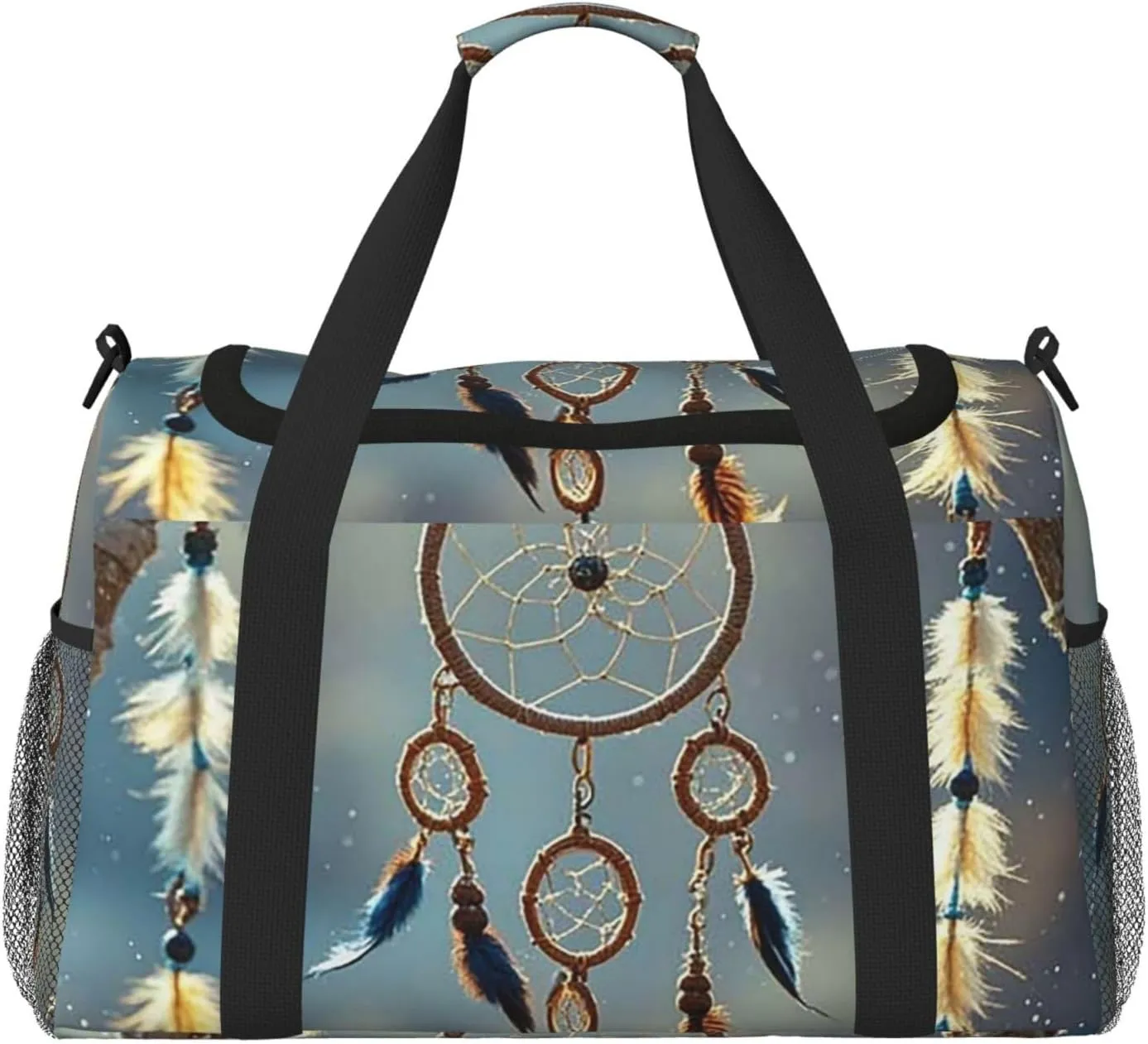 Gym Bag Native American Dream Catcher3 Duffel Bag for Men Women Travel Overnight Bag with Shoe Compartment Workout Bags
