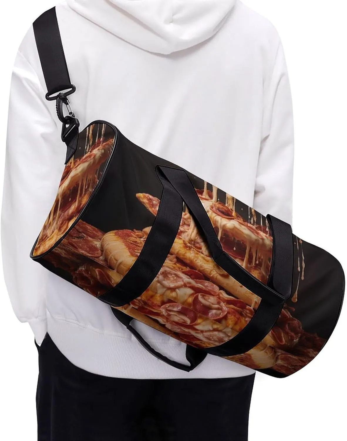 Gym Bag Some Pizza Duffel Bag for Men Women Overnight Bag with Shoe Compartment Workout Bags