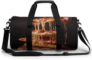 Gym Bag Some Pizza Duffel Bag for Men Women Overnight Bag with Shoe Compartment Workout Bags