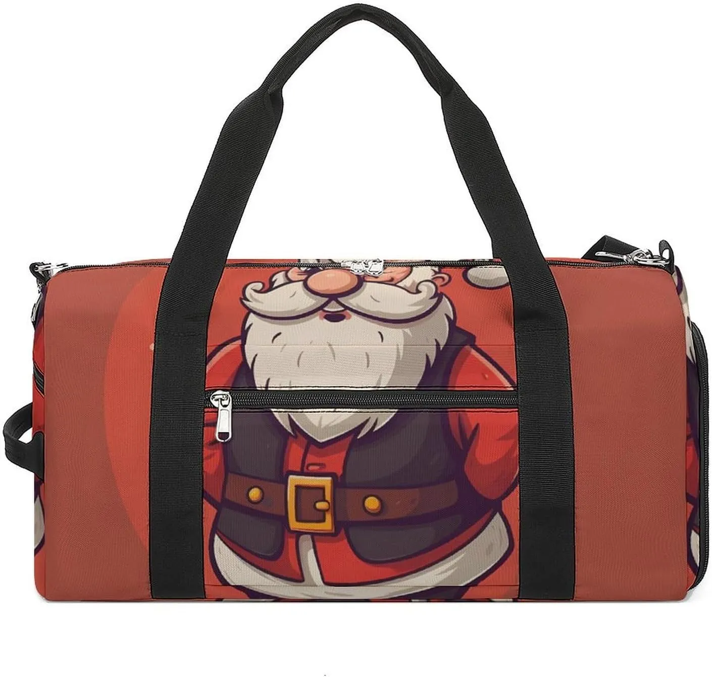 Gym Bags for Men Women Cartoon Santa Claus Duffle Bag Travel Overnight Bag with Shoe Compartment Tote Bags