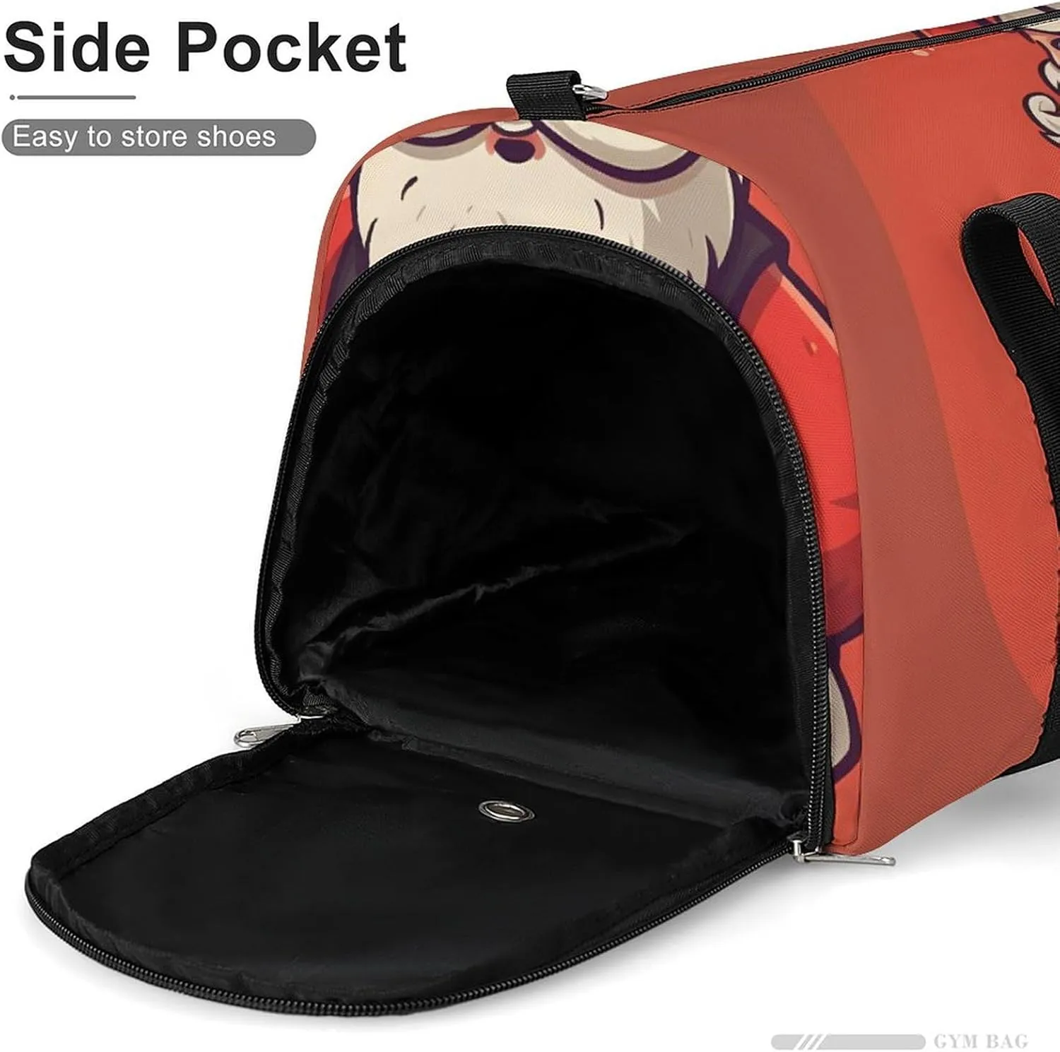 Gym Bags for Men Women Cartoon Santa Claus Duffle Bag Travel Overnight Bag with Shoe Compartment Tote Bags