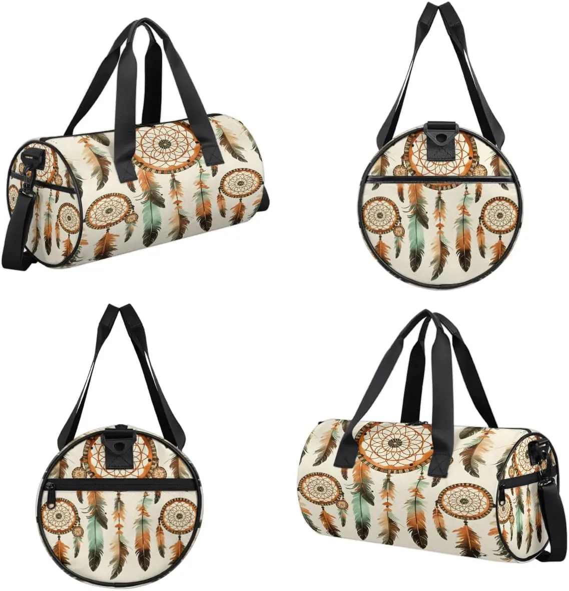 Gym Bags for Men Women Dream Catcher Ethnic Sports Duffel Bags Carry On Travel Duffle Bag with Detachable Adjustable Shoulder Strap Overnight Weekender Bag