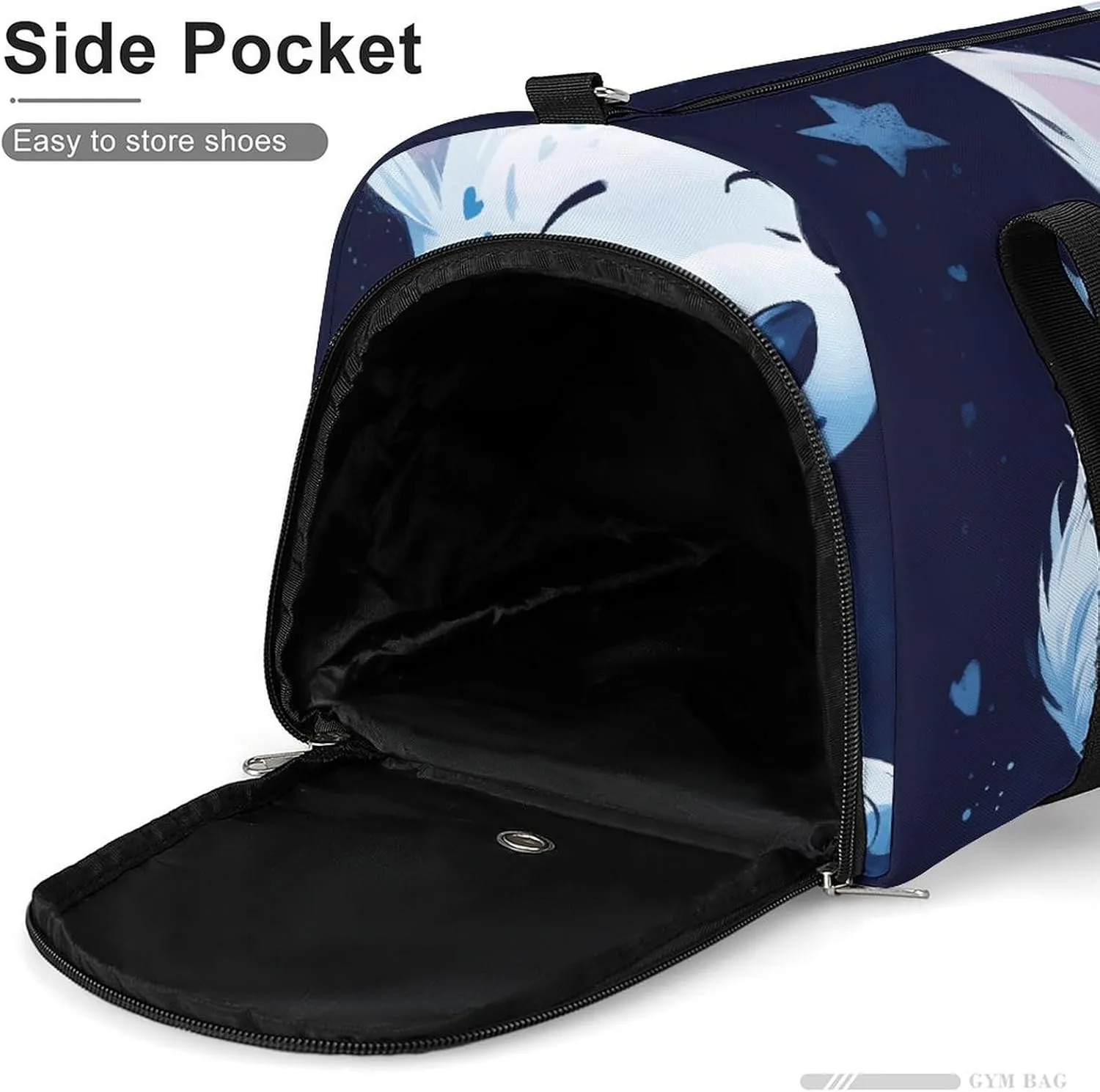 Gym Bags Small A White Dog Duffel Bag Overnight Bag with Shoe Compartment Carryon Bag for Men Women