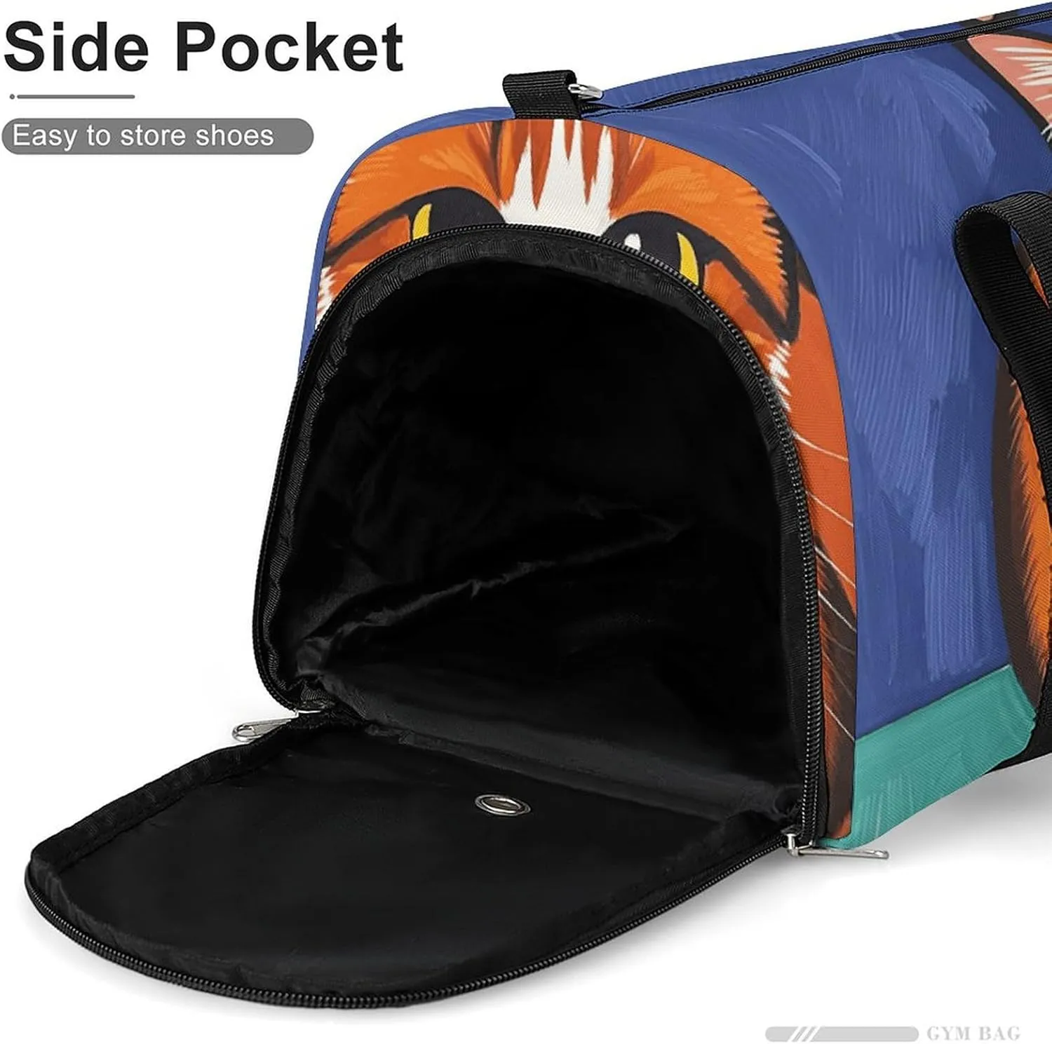 Gym Bags Small Mid-Century Modern Art Cats Duffel Bag Overnight Bag with Shoe Compartment Carryon Bag for Men Women