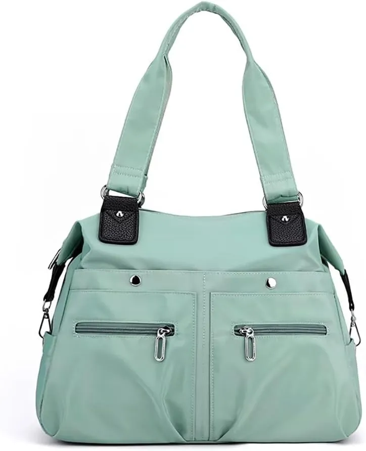 Handbag for Women Waterproof Nylon Satchel Handbag Large Capacity Travel Tote Bag Multi-pocket Shoulder Bag Mommy Bag