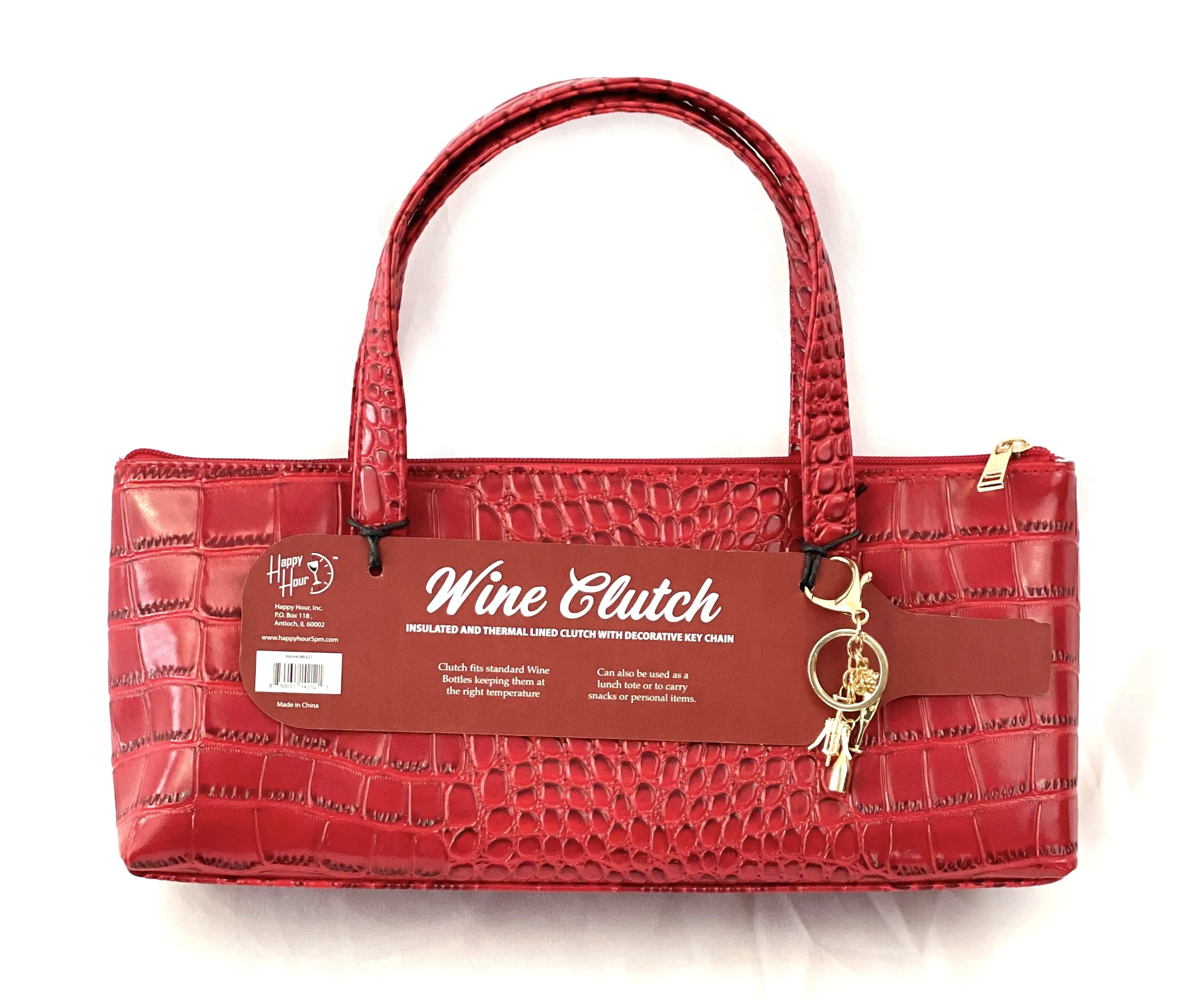 Happy Hour Wine Clutch with Key Ring