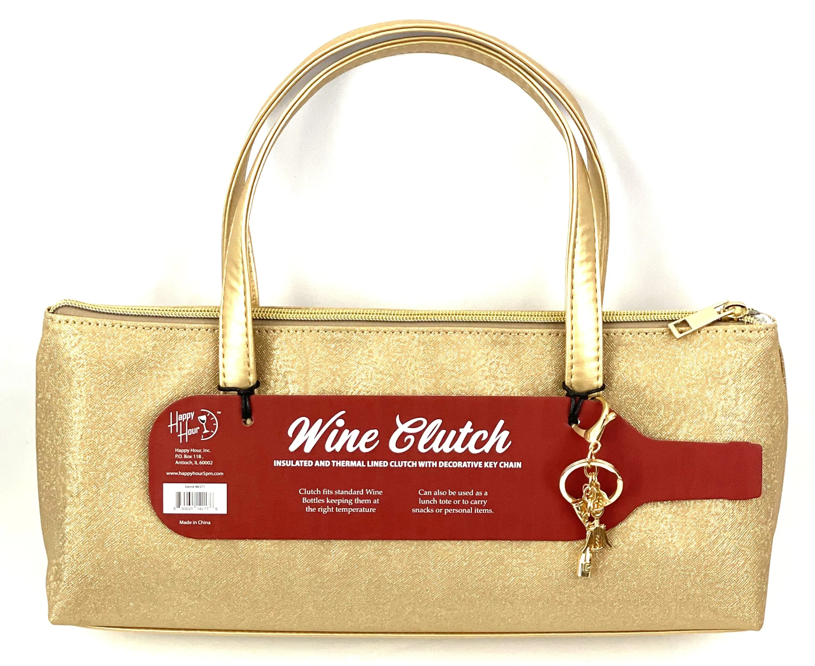 Happy Hour Wine Clutch with Key Ring
