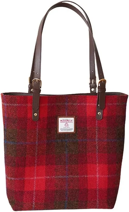 Harris Tweed Tote bag Retro Plaid Large Capacity Handbag Versatile Shoulder Bag