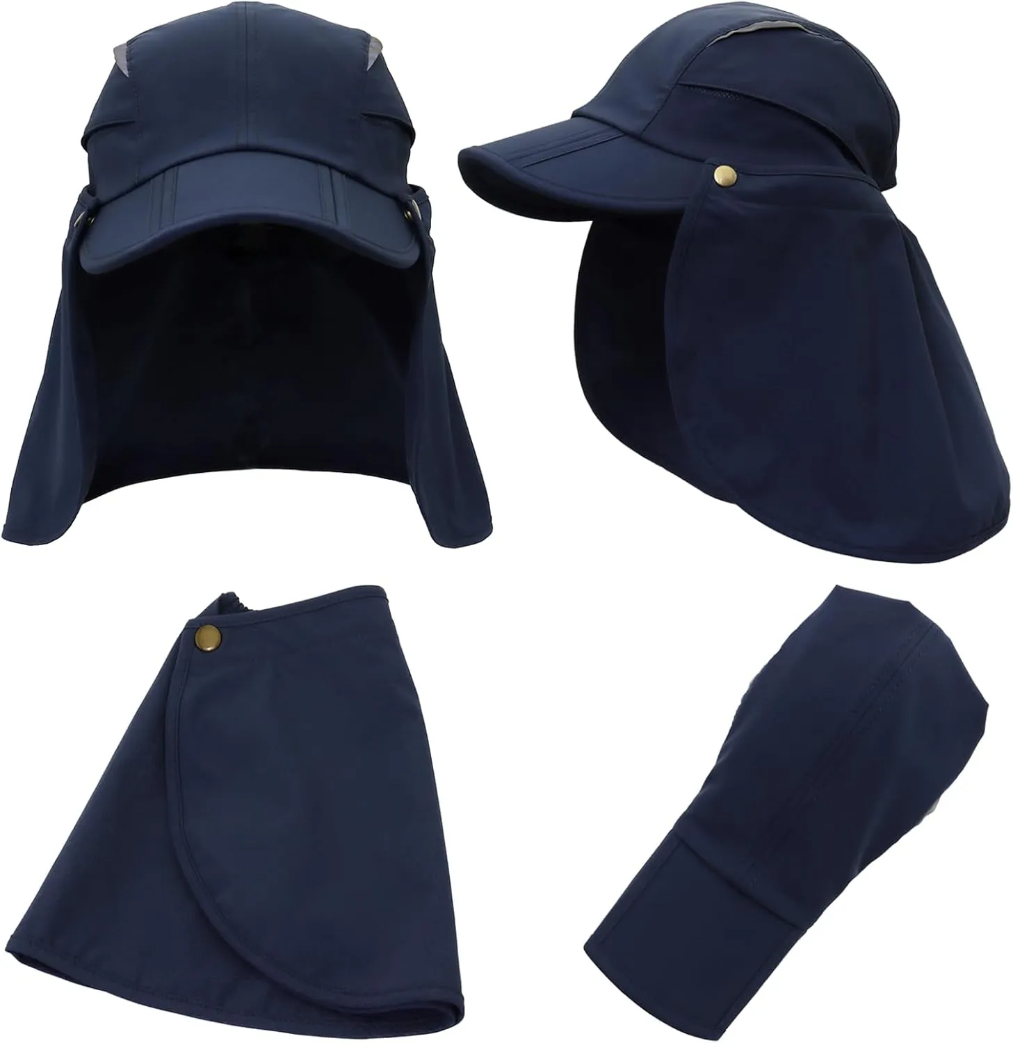 Hat with Neck Protection Detachable Multi-Purpose Summer Sun Hat Sun Protection Breathable Quick Dry UV Protection