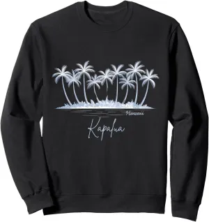 Hawaii Beach Kapalua Family Vacation Palm Tree Sweatshirt