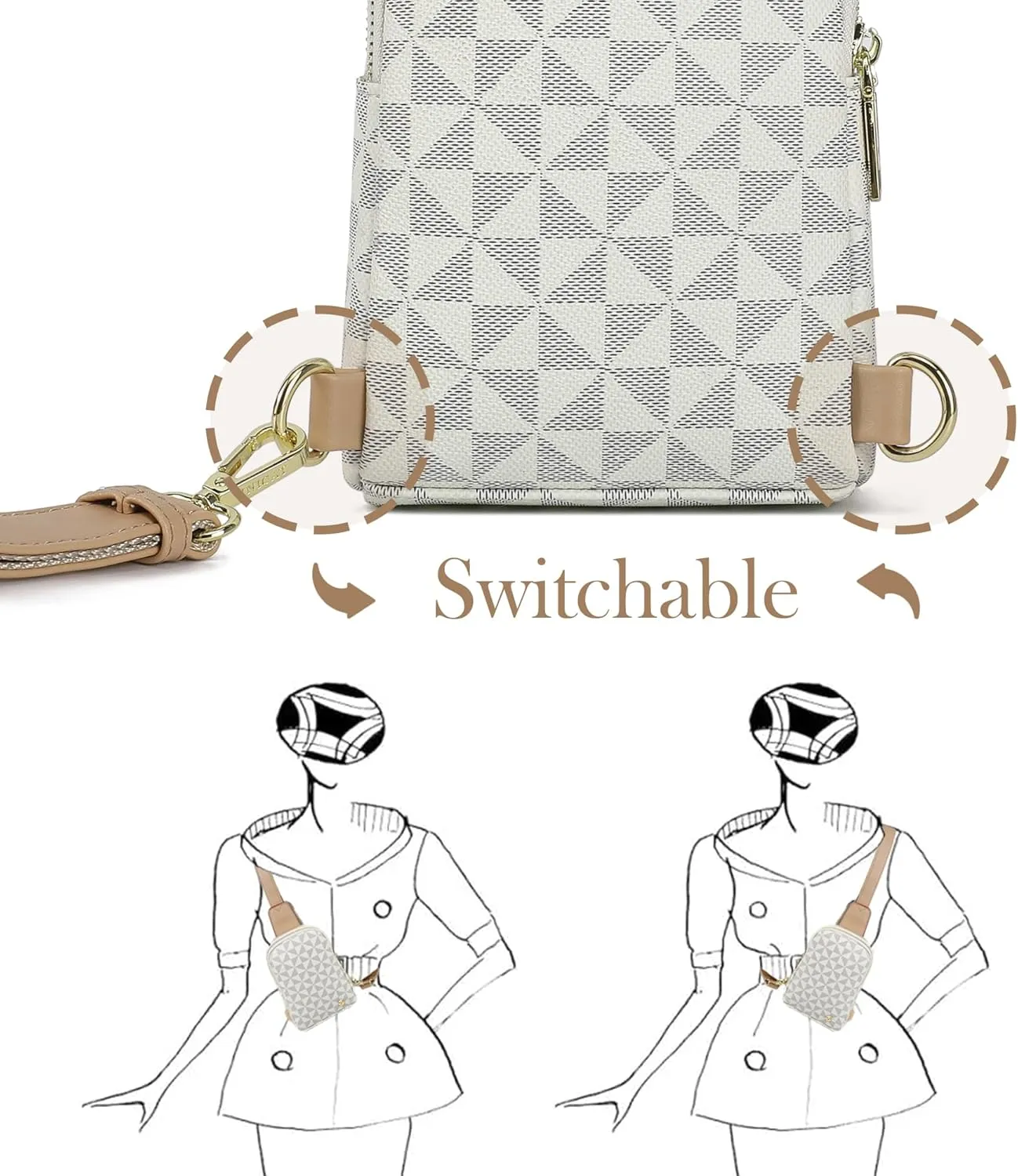 Haytijoe Small Crossbody Sling Bag for Women Travel Purses Anti Theft Cross Body Bag for Woman Fanny Packs