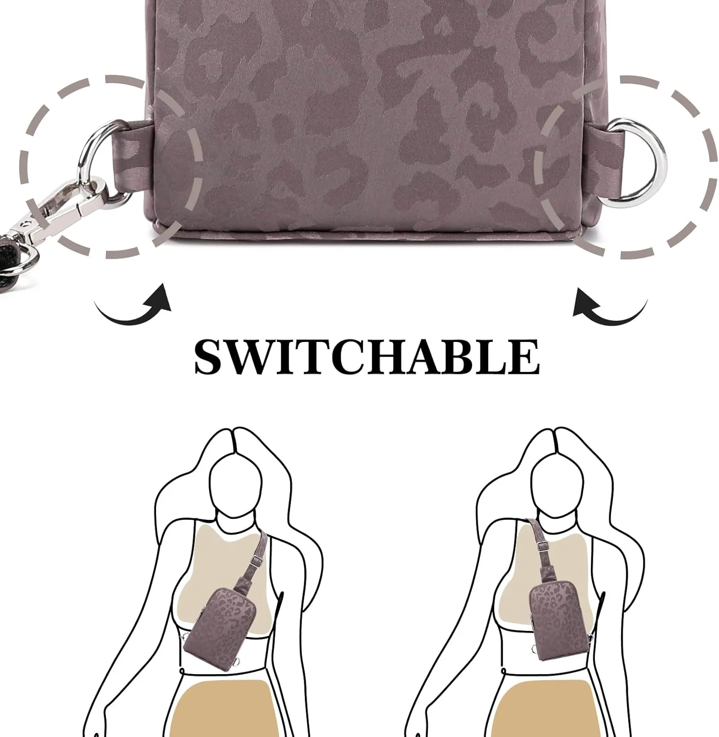 Haytijoe Small Crossbody Sling Bag for Women Travel Purses Anti Theft Cross Body Bag for Woman Fanny Packs