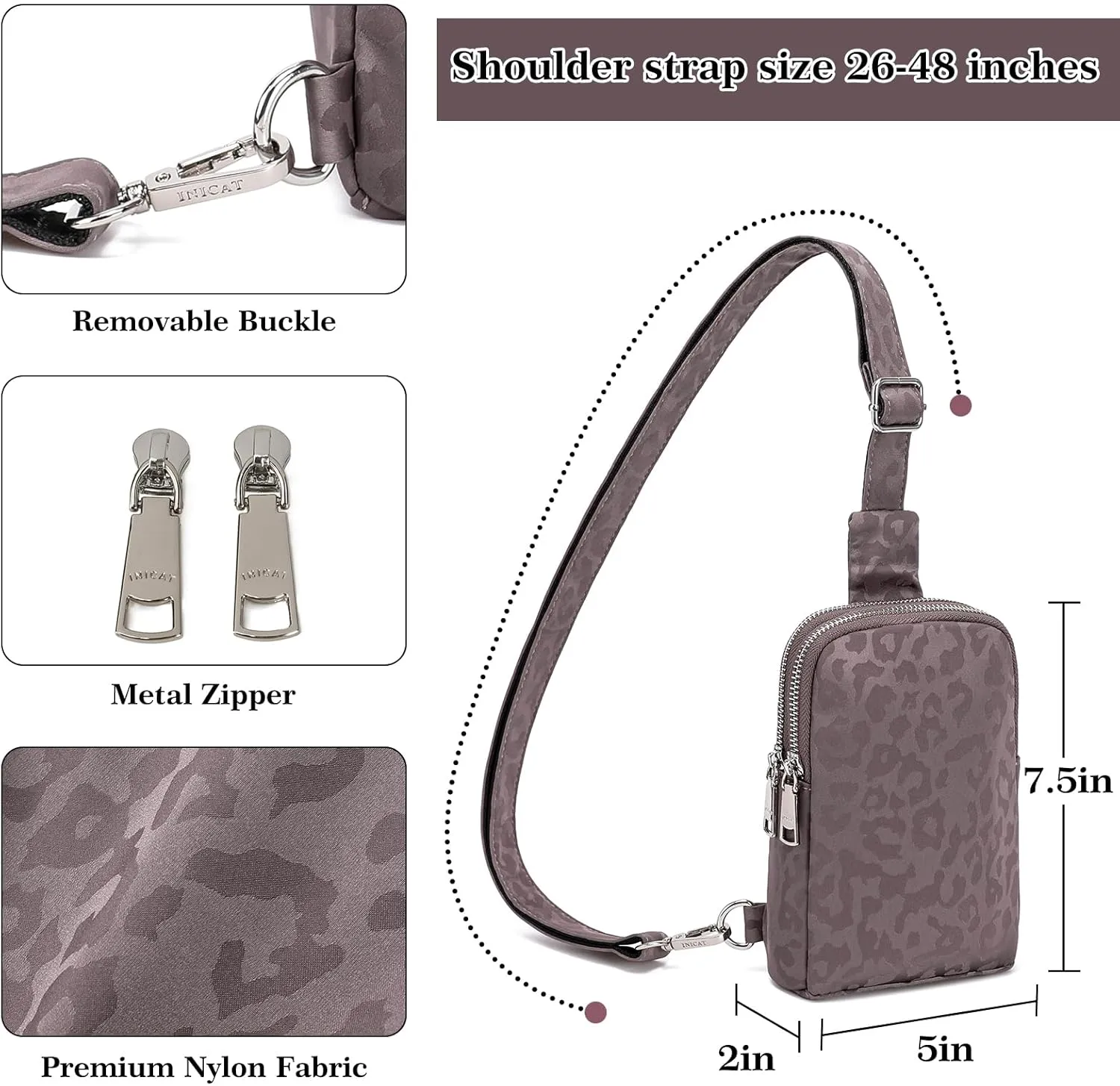 Haytijoe Small Crossbody Sling Bag for Women Travel Purses Anti Theft Cross Body Bag for Woman Fanny Packs