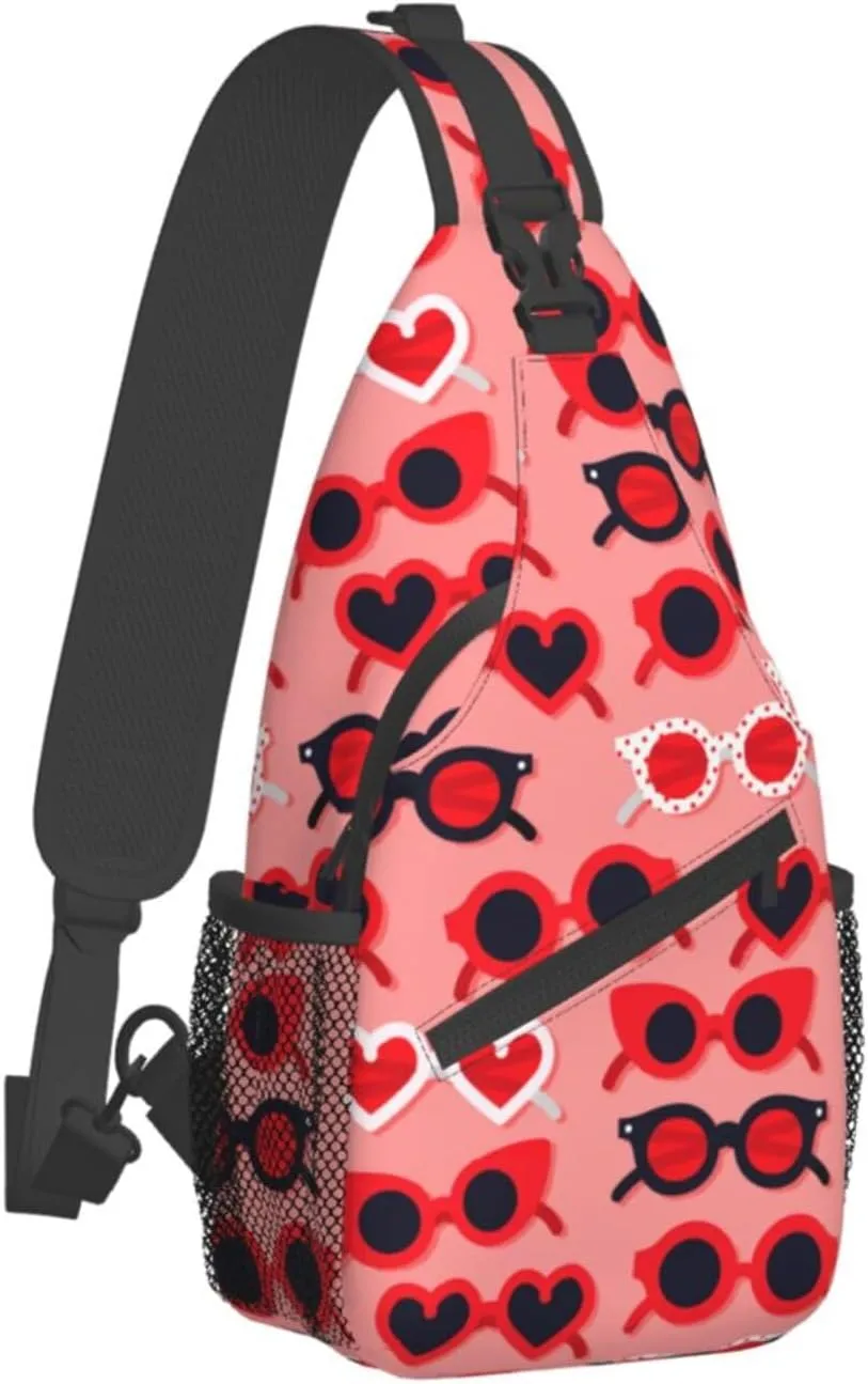 Heart Shoulder Bag Cute Sling Backpack Daypack Casual Valentines Day Bag Womens Backpack Bag