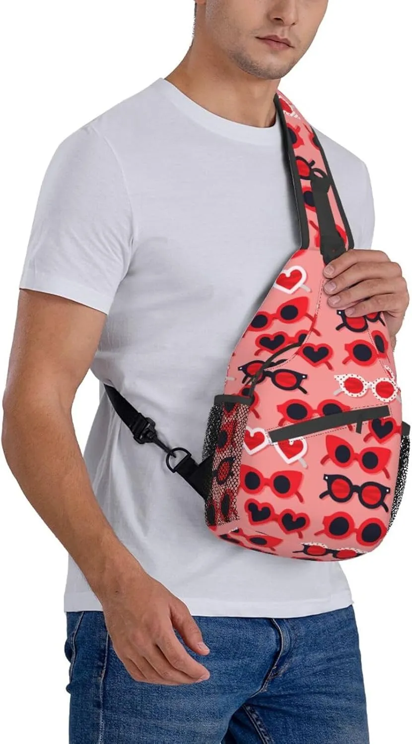 Heart Shoulder Bag Cute Sling Backpack Daypack Casual Valentines Day Bag Womens Backpack Bag