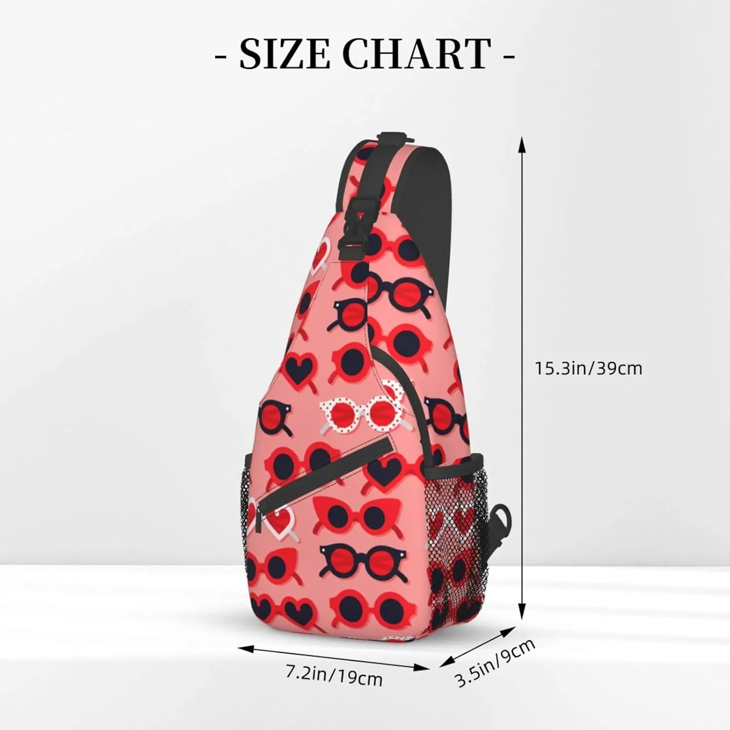 Heart Shoulder Bag Cute Sling Backpack Daypack Casual Valentines Day Bag Womens Backpack Bag