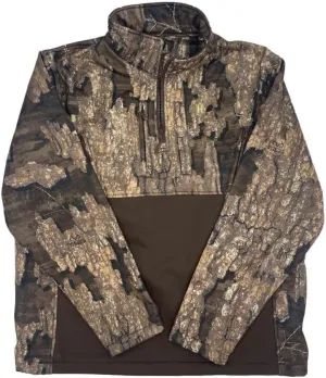 Heybo Outdoors Hunting Fishing Camping Quarter Zip Landing Zone Fowl Weather Technology Poly Fleece Wind Block 1/4 Zip Jacket