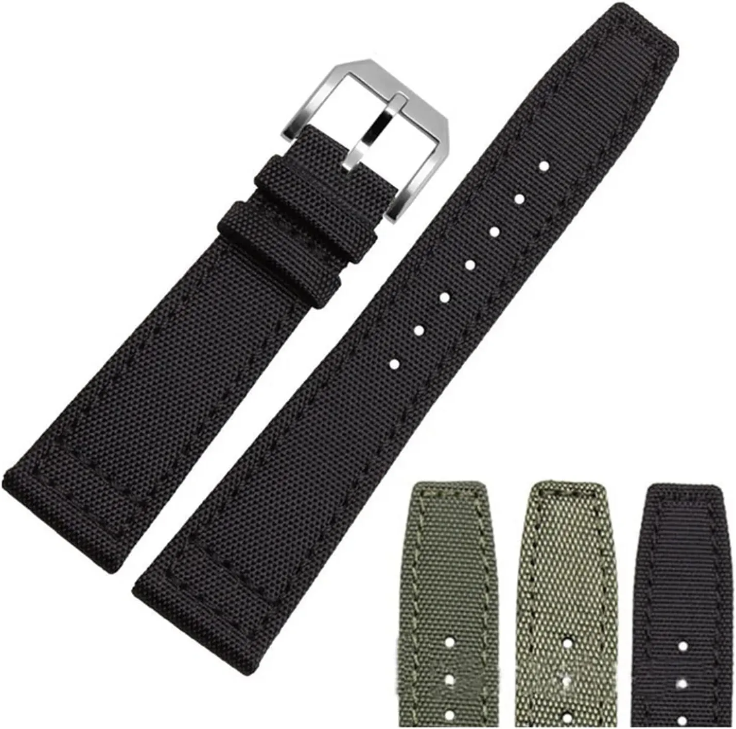 High Density Nylon 20mm Watch Straps for IWC Pilot Portuguese Portofino Nylon Canvas Watch Bands Watchbands Straps Bracelets