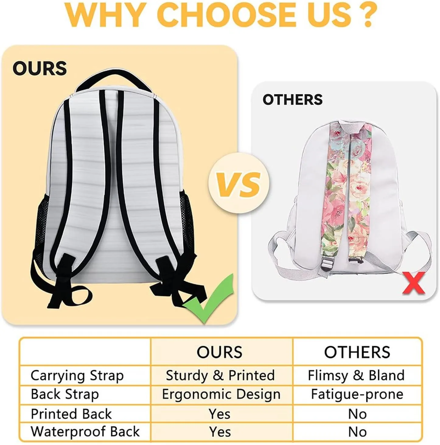 Highland Cow Backpack for Girls Boys, 16 Inch White Backpacks for School, Cute, Adjustable Straps, Durable, Lightweight, Large Capacity Bookbag for Kids