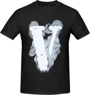 Hip Hop Big V Graphic Shirts for Men Women Casual Crew Neck Short Sleeve T-Shirt Tops for Travel Outdoor Fans Gifts